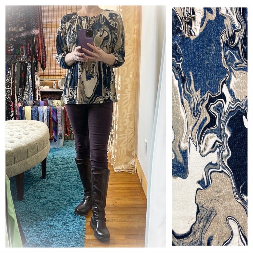 💕Super cute marbled Lularoe Blouse 3/4 sleeve💕